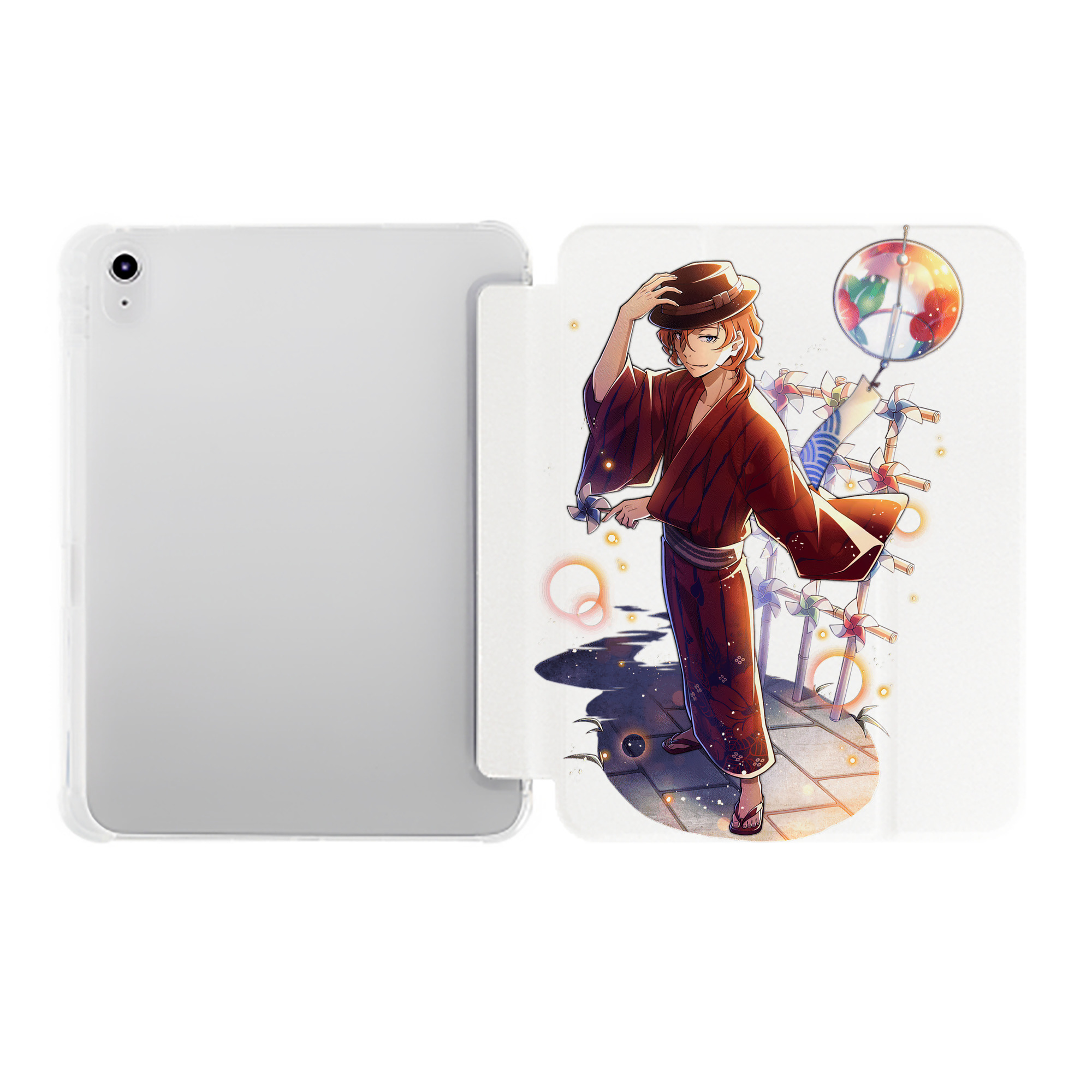 （画像用） 文豪ストレイドッグス Bungo Stray Dogs IPad ケース ペン収納付き 三つ折りスタンド PUレザー×シリコン 対応機種9.5/10.5/10.9インチ